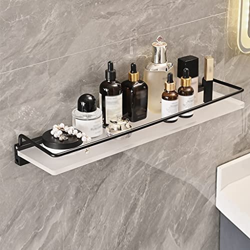 GDHKDDFL Badezimmer-Aufbewahrungsregal Schwebender Duschkorb mit Handtuchablage, platzsparende Aluminiumregale for Shampoo und Gel(Shelf 40cm) von GDHKDDFL