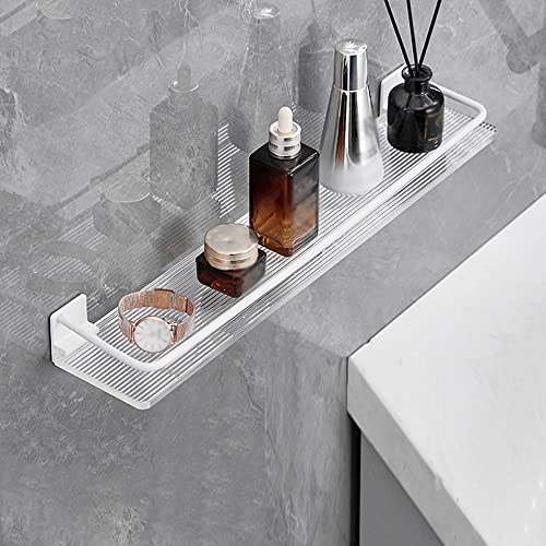 GDHKDDFL Badezimmer-Aufbewahrungsregal Space Aluminium Wandmontiertes Badezimmerregal, multifunktionales schwebendes Lagerregal for Handtücher und Kosmetika(30Cm) von GDHKDDFL