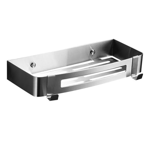 GDHKDDFL Badezimmer-Aufbewahrungsregal Wandmontierter Organizer aus Edelstahl for effiziente Aufbewahrung im Badezimmer und platzsparende Lösungen(Brushed) von GDHKDDFL