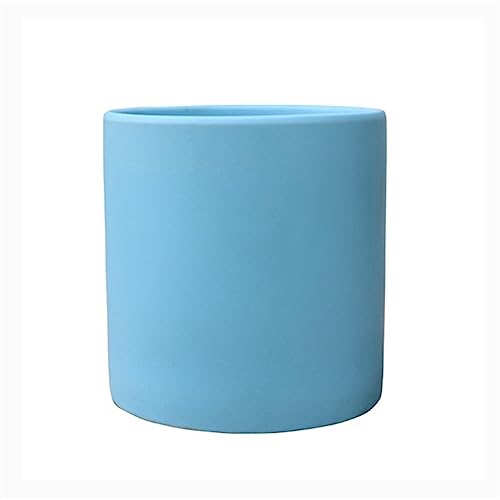 GDHKDDFL Dekorative Pflanzgefäße Boden mit Drainagelöchern Minimalistische Sukkulentenpflanzen Gerade Pflanzgefäße(Blue,M) von GDHKDDFL