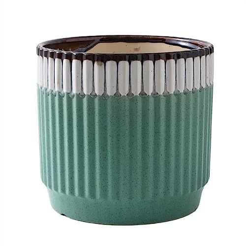 GDHKDDFL Dekorative Pflanzgefäße Einfache Wohnzimmer Balkon Sukkulenten Pflanzen Pflanzen Gerade Farbverlauf Pflanzer(Green,S) von GDHKDDFL