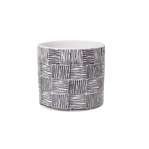 GDHKDDFL Dekorative Pflanzgefäße Einfaches großes Wohnzimmer im Innenbereich, kreativer Luxus for Pflanzen von Topfpflanzen(Black,L) von GDHKDDFL