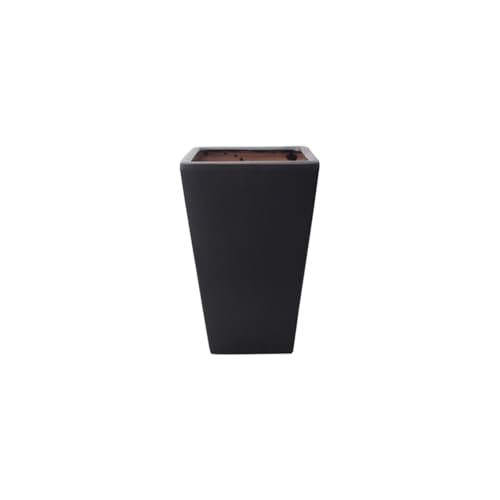 GDHKDDFL Dekorative Pflanzgefäße Große Keramik Villa Einkaufszentrum Wohnzimmer Korridor Hohe Pflanzer Pflanzer Weiß Quadrat Große(Black,L) von GDHKDDFL