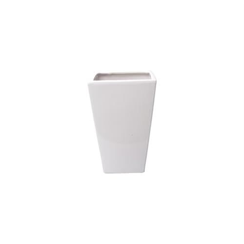 GDHKDDFL Dekorative Pflanzgefäße Große Keramik Villa Einkaufszentrum Wohnzimmer Korridor Hohe Pflanzer Pflanzer Weiß Quadrat Große(White,L) von GDHKDDFL