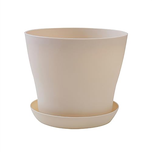 GDHKDDFL Dekorative Pflanzgefäße Sukkulente Pflanze Pflanzer Hause Balkon Garten Dekoration Im Freien Topf Tisch Dekorative(Beige,L 1000ML) von GDHKDDFL