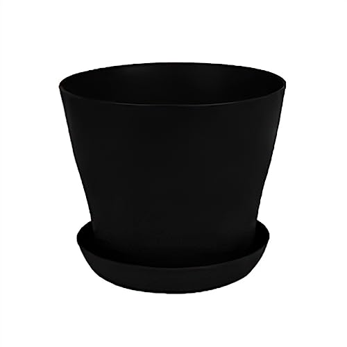 GDHKDDFL Dekorative Pflanzgefäße Sukkulente Pflanze Pflanzer Hause Balkon Garten Dekoration Im Freien Topf Tisch Dekorative(Black,L 1000ML) von GDHKDDFL
