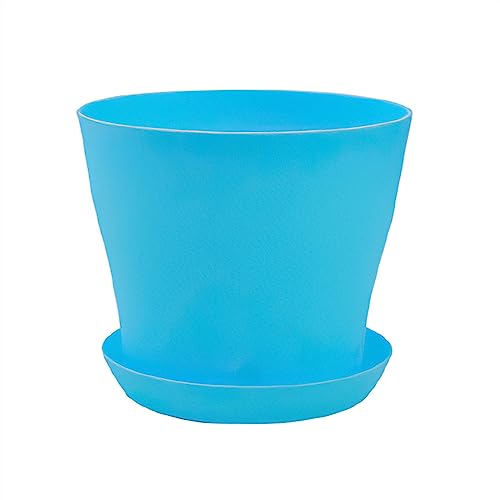 GDHKDDFL Dekorative Pflanzgefäße Sukkulente Pflanze Pflanzer Hause Balkon Garten Dekoration Im Freien Topf Tisch Dekorative(Blue,M 500ML) von GDHKDDFL