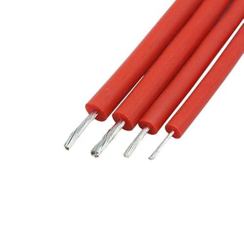 GDHKDDFL Kfz-Kabel 5 m Silicagel-Hochspannungskabel 5 KV 10 KV 15 KV 20 KV 25 KV 30 KV 40 KV Verzinntes Kupfer 20 AWG-9 AWG Kfz-Zündkabel(18 AWG-0.75MM,40KV) von GDHKDDFL