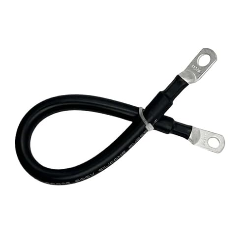 GDHKDDFL Kfz-Kabel M8-Schwarz Sehr Weiche Silikon Kabel Automotriz Draht Mit Lug M6 M8 M10 Ring Terminal 0 2 4 6 8 AWG Schwarz rot for Inverter Auto Solar(6 AWG,50CM) von GDHKDDFL