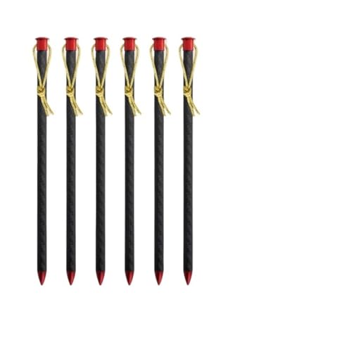 GDHKDDFL Zeltpflöcke mit Haken 15,5 cm/20 cm Outdoor Ultraleicht Aluminium Legierung Stakes Camping Carbon Fiber Guy Linie Baldachin Seil Nägel Zelt Zubehör(Long Red) von GDHKDDFL