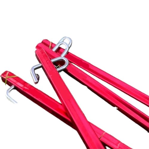 GDHKDDFL Zeltpflöcke mit Haken Camping Zeltheringe 4 Stück 30 cm Baldachinpfähle Aluminium Garten Bodennagel Strand Markisen Hängematte Trampolin Zubehör von GDHKDDFL