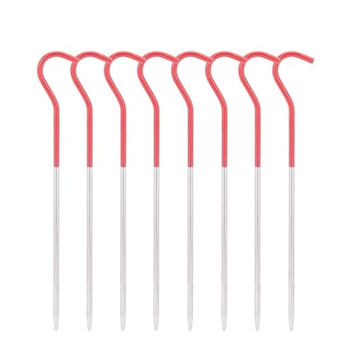 GDHKDDFL Zeltpflöcke mit Haken Titan Legierung Heringe Camping Zelt Stakes Tragbare Baldachin Nagel Boden Pin Zelt Zubehör(3mm8pcs) von GDHKDDFL