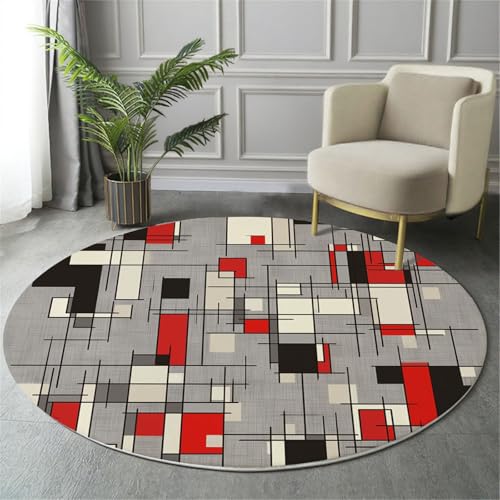GDJSMIN Rund Teppich Grau Waschbarer Wohnzimmer Modernes Designmuster Sofa Teppich Kurzflor Couchtischmatte,Einfache Linienkontur Rutschfester Carpet Für Schlafzimmer,100Cm GDJSMIN Rund Teppich Grau Waschbarer Wohnzimmer Modernes Designmuster Sofa Teppich Kurzflor Couchtischmatte,Einfache Linienkontur Rutschfester Carpet Für Schlafzimmer,100Cm von GDJSMIN