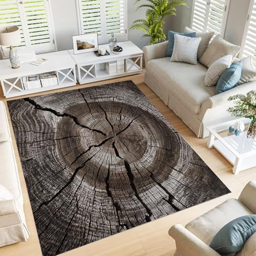GDJSMIN Uralter Baumstamm Teppich Wohnzimmer 160×230Cm Teppich Baumstumpf-Textur Schlafzimmer Kurzflor Waschbarer Teppiche Für Kinderzimmer Wohnzimmer,Bräunen GDJSMIN Uralter Baumstamm Teppich Wohnzimmer 160×230Cm Teppich Baumstumpf-Textur Schlafzimmer Kurzflor Waschbarer Teppiche Für Kinderzimmer Wohnzimmer,Bräunen von GDJSMIN