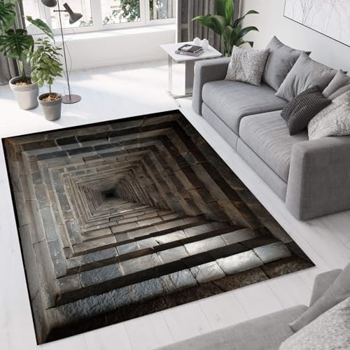 GDJSMIN Waschbarer Teppich Wohnzimmer,Alter Indischer Architekturstil Teppich Schlafzimmer Kurzflor,Geometrisches Quadrat Groß Teppiche rutschfest Weiche Für Badezimmer Esszimmer Flur,200×300Cm,Grau GDJSMIN Waschbarer Teppich Wohnzimmer,Alter Indischer Architekturstil Teppich Schlafzimmer Kurzflor,Geometrisches Quadrat Groß Teppiche rutschfest Weiche Für Badezimmer Esszimmer Flur,200×300Cm,Grau von GDJSMIN