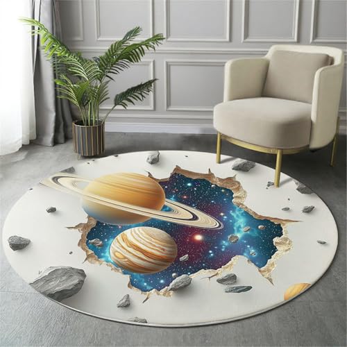 GDJSMIN Weltraum-Design Teppich Rund 80Cm Sterne Loch In Der Wand rutschfest Teppiche Wohnzimmer Waschbar Rund Teppiche Kurzflor Weich Runder Teppich Weiß for Schlafzimmer Studie GDJSMIN Weltraum-Design Teppich Rund 80Cm Sterne Loch In Der Wand rutschfest Teppiche Wohnzimmer Waschbar Rund Teppiche Kurzflor Weich Runder Teppich Weiß for Schlafzimmer Studie von GDJSMIN