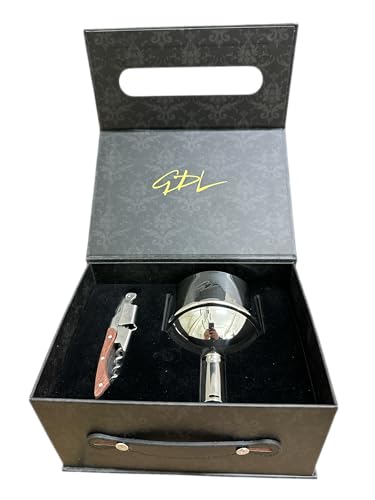 Filter zum Dekantieren des Weins in Trichterform aus Stahl mit Schichtstruktur und ergonomischem Griff + Kellnermesser mit Klinge zum Schneiden von Aluminium und einfacher Einführschraube, verpackt Filter zum Dekantieren des Weins in Trichterform aus Stahl mit Schichtstruktur und ergonomischem Griff + Kellnermesser mit Klinge zum Schneiden von Aluminium und einfacher Einführschraube, verpackt von GDL GIOVANNI DE LUCA