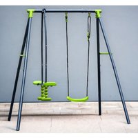3 -Seerer -Stahlschwung mit Tablet und Pferd fröhliches Gartenspiel mit Pana von GDLC