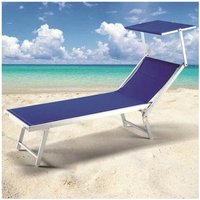 Gdlc - Strandbettbettsee -Falten -Aluminium Sonnenbluto Blue Rimini von GDLC