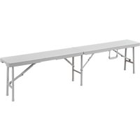 Klappbänke Camping in Stahl und Harz Rattan 180 cm Camping Polyrattan Levante von GDLC