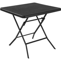 Klapptisch in Stahl und Oberseite in Polyethylenholz -Effekt 78x78xH74 Metallwood von GDLC