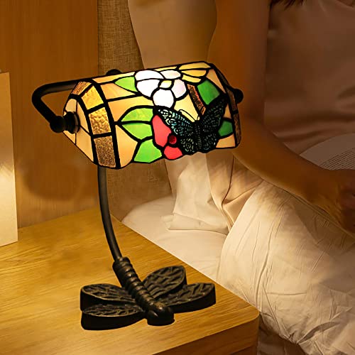 GDLight Tiffany Style Schmetterling Buntglas Nachtlichter Kinder Bankers Lampe Lesen Tischlampe für Kinder Schlafzimmer Wohnzimmer Cafe Bar, W8 H10,Butterfly GDLight Tiffany Style Schmetterling Buntglas Nachtlichter Kinder Bankers Lampe Lesen Tischlampe für Kinder Schlafzimmer Wohnzimmer Cafe Bar, W8 H10,Butterfly von GDLight