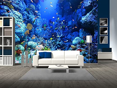 Benutzerdefinierte 3D-Fototapete Unterwasser Landschaft Wand Wandmalerei Wohnzimmer Schlafzimmer Tapete Wohnkultur 200Cm*140Cm von GDPOOTREE