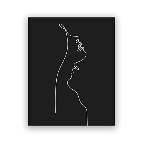 GDPOOTREE Abstrakte Frau Gesicht Linie Zeichnung Malerei Schwarz-Weiß Minimalistische Wandkunst Bild Modernes Poster Zuhause Zimmer Wanddekoration 50X70Cm No Frame GDPOOTREE Abstrakte Frau Gesicht Linie Zeichnung Malerei Schwarz-Weiß Minimalistische Wandkunst Bild Modernes Poster Zuhause Zimmer Wanddekoration 50X70Cm No Frame von GDPOOTREE