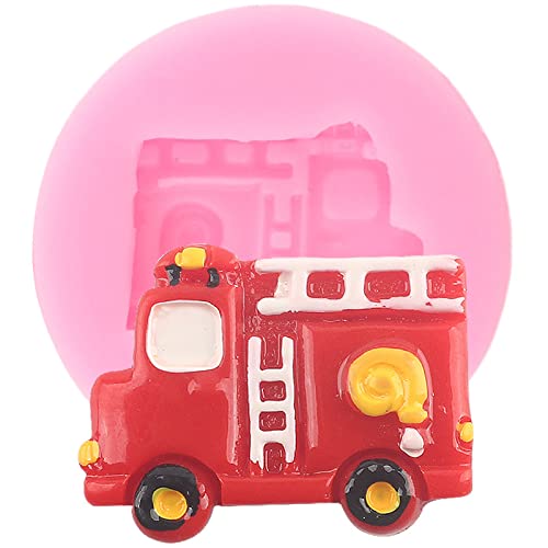 GDPOOTREE Bagger Feuerwehrauto Kran Silikonformen Muldenkipper Cupcake Fondant Kuchen Dekorieren Werkzeuge DIY Süßigkeiten Harz Ton Schokoladenform, CB991 von GDPOOTREE