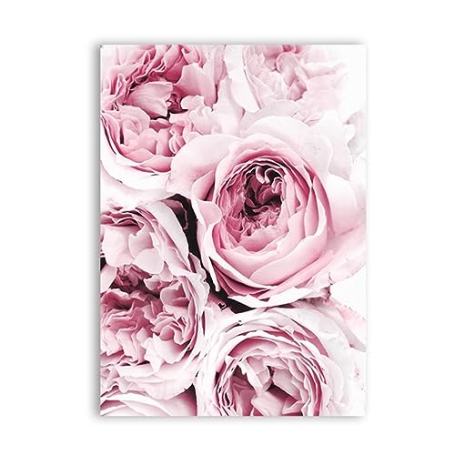 GDPOOTREE Blumenfotografie Wandkunst Leinwandmalerei Poster Und Drucke Rosa Blumen Pfingstrose Wandbilder Wohnkultur 40X50Cm No Frame von GDPOOTREE