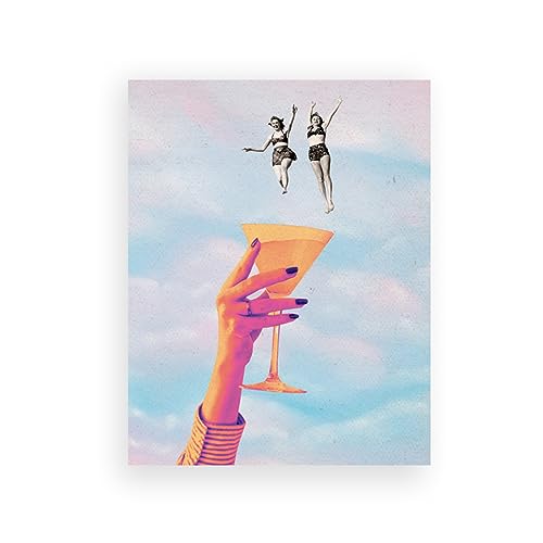 GDPOOTREE Köstliche Getränke Leinwand Wandkunstdrucke Retro Bar Poster Vintage Leinwandmalerei Schlafsaal Teens Zimmerdekoration 50X70Cm No Frame von GDPOOTREE