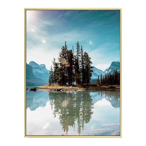 Moderne Natur Landschaft Poster Berg Hirsch See Dekor Gemälde Leinwand Wand Kunst Herbst Fotos Wohnzimmer Home Decor 40X50Cm No Frame von GDPOOTREE