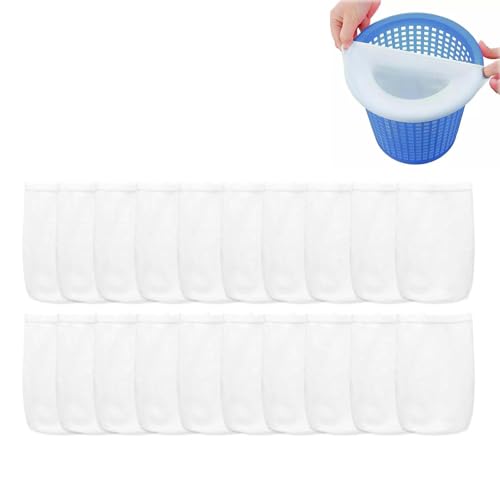 2 Stück Pool Skimmer Socken Filtersocken, Ideal zur optimalen Filterung von Blättern, Insekten und Schmutz in Schwimmbecken, Pools und Whirlpools. Hochwertiges Feinfilter-Siebnetz für klares Wasser von GDQQOYWQT
