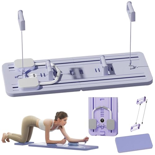 GDSHGS Ab Roller Wheel Plank Trainer Liegestützbrett Multifunktions Bauchmuskeltrainer mit Automatischem Rückprall Core Training Bauchtrainer Roller mit Ellenbogenstütze(Blau) von GDSHGS