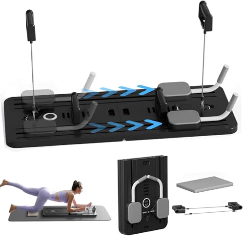 GDSHGS Ab Roller Wheel Plank Trainer Liegestützbrett Multifunktions Bauchmuskeltrainer mit Automatischem Rückprall Core Training Bauchtrainer Roller mit Ellenbogenstütze(Schwarz) von GDSHGS