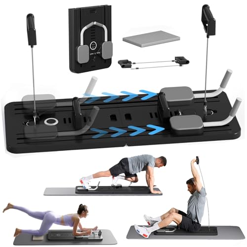 Upgraded Bauchtrainer Roller Trainingsbrett mit Rückholfunktion Automatische, Bauchmuskeltrainer für Zuhause Bauchroller Ellenbogenstütze Ab Core Trainer(Schwarz) von GDSHGS