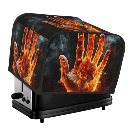 4 Scheiben Toaster-Abdeckungen, gesteppte Brotbackmaschinen-Abdeckung, kleine Geräteabdeckungen mit Griff, Feuer, Flamme, Handtoaster, Staubschutz für Zuhause, Tisch, Küche, Dekor 4 Scheiben Toaster-Abdeckungen, gesteppte Brotbackmaschinen-Abdeckung, kleine Geräteabdeckungen mit Griff, Feuer, Flamme, Handtoaster, Staubschutz für Zuhause, Tisch, Küche, Dekor von GDSHJKLW