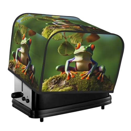 4 Scheiben Toaster-Abdeckungen, gesteppte Brotbackmaschinen-Abdeckung, kleine Geräteabdeckungen mit Griff, Friedensfrosch, Baum, Toaster, Staubschutz für Zuhause, Tisch, Küche, Dekor 4 Scheiben Toaster-Abdeckungen, gesteppte Brotbackmaschinen-Abdeckung, kleine Geräteabdeckungen mit Griff, Friedensfrosch, Baum, Toaster, Staubschutz für Zuhause, Tisch, Küche, Dekor von GDSHJKLW