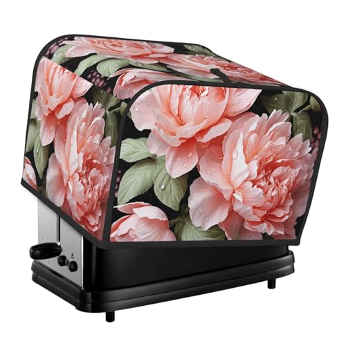 4 Scheiben Toaster-Abdeckungen, gesteppte Brotbackmaschinen-Abdeckung, kleine Geräteabdeckungen mit Griff, Pfingstrosen, Blumen, Rosen, Toaster, Staubschutz für Zuhause, Tisch, Küche, Dekoration 4 Scheiben Toaster-Abdeckungen, gesteppte Brotbackmaschinen-Abdeckung, kleine Geräteabdeckungen mit Griff, Pfingstrosen, Blumen, Rosen, Toaster, Staubschutz für Zuhause, Tisch, Küche, Dekoration von GDSHJKLW