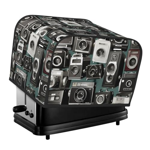 4 Scheiben Toaster-Abdeckungen, gesteppte Brotbackmaschinen-Abdeckung, kleine Geräteabdeckungen mit Griff, Retro-Kamera-Kollektion, 1 Toaster, Staubschutz für Zuhause, Tisch, Küche, Dekor 4 Scheiben Toaster-Abdeckungen, gesteppte Brotbackmaschinen-Abdeckung, kleine Geräteabdeckungen mit Griff, Retro-Kamera-Kollektion, 1 Toaster, Staubschutz für Zuhause, Tisch, Küche, Dekor von GDSHJKLW
