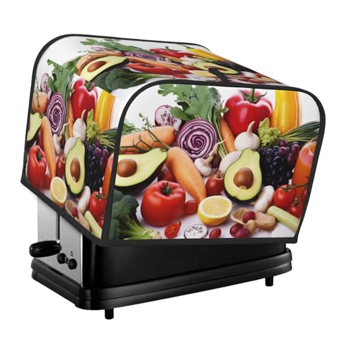 4 Scheiben Toaster-Abdeckungen, gesteppte Brotbackmaschinen-Abdeckung, kleine Geräteabdeckungen mit Griff, gesunde Lebensmittel, Toaster, Staubschutz für Zuhause, Tisch, Küche, Dekor von GDSHJKLW