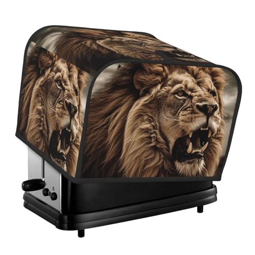 4 Scheiben Toaster-Abdeckungen, gesteppte Brotbackmaschinen-Abdeckung, kleine Geräteabdeckungen mit Griff, wütender Löwe, Toaster, Staubschutz für Zuhause, Tisch, Küche, Dekor 4 Scheiben Toaster-Abdeckungen, gesteppte Brotbackmaschinen-Abdeckung, kleine Geräteabdeckungen mit Griff, wütender Löwe, Toaster, Staubschutz für Zuhause, Tisch, Küche, Dekor von GDSHJKLW