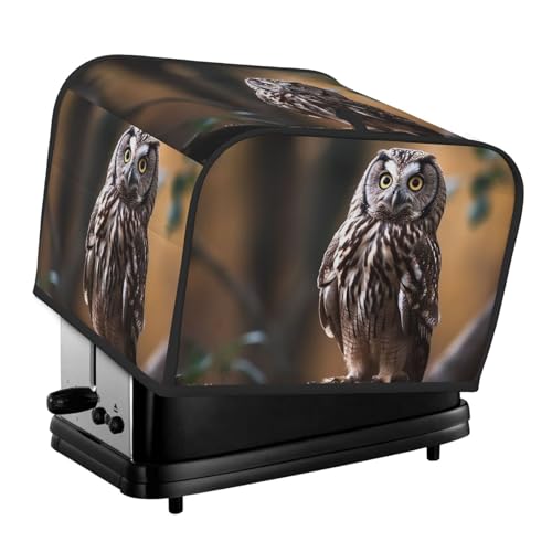 4-Scheiben-Toaster-Abdeckungen, gesteppte Brotbackmaschinen-Abdeckung mit Griff, Eule, die auf dem Baum steht, Toaster, Staubschutz für Zuhause, Tisch, Küche, Dekor 4-Scheiben-Toaster-Abdeckungen, gesteppte Brotbackmaschinen-Abdeckung mit Griff, Eule, die auf dem Baum steht, Toaster, Staubschutz für Zuhause, Tisch, Küche, Dekor von GDSHJKLW