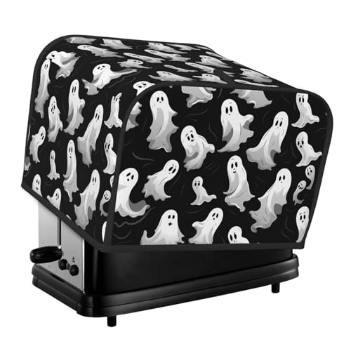 4 Scheiben Toaster-Abdeckungen, gesteppte Brotbackmaschinen-Abdeckung mit Griff, Halloween, Gothic, Toaster, Staubschutz für Zuhause, Tisch, Küche, Dekoration von GDSHJKLW