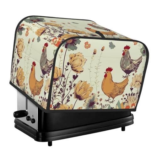 4 Scheiben Toaster-Abdeckungen, gesteppte Brotbackmaschinen-Abdeckung mit Griff, Henne fliegende Schmetterlinge unter Blumen, Toaster, Staubschutz für Zuhause, Tisch, Küche, Dekor 4 Scheiben Toaster-Abdeckungen, gesteppte Brotbackmaschinen-Abdeckung mit Griff, Henne fliegende Schmetterlinge unter Blumen, Toaster, Staubschutz für Zuhause, Tisch, Küche, Dekor von GDSHJKLW