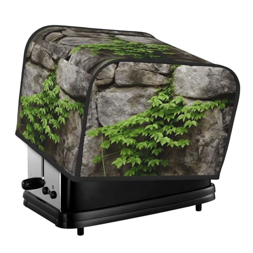 4-Scheiben-Toaster-Abdeckungen, gesteppte Brotbackmaschinen-Abdeckung mit Griff, Pflanze auf Steinwand, Toaster, Staubschutz für Zuhause, Tisch, Küche, Dekor 4-Scheiben-Toaster-Abdeckungen, gesteppte Brotbackmaschinen-Abdeckung mit Griff, Pflanze auf Steinwand, Toaster, Staubschutz für Zuhause, Tisch, Küche, Dekor von GDSHJKLW