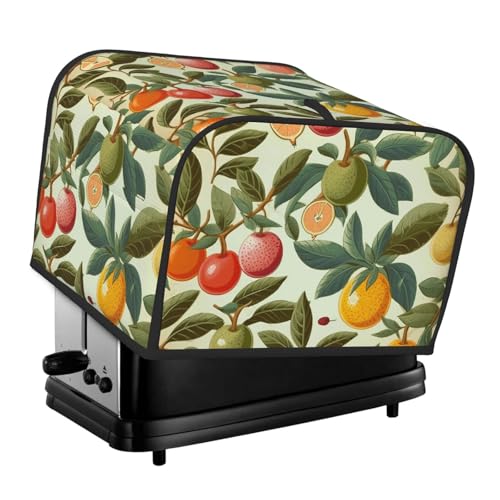 4 Scheiben Toaster-Abdeckungen, gesteppte Brotbackmaschinen-Abdeckung mit Griff, Pflanzen und Früchten, Toaster, Staubschutz für Zuhause, Tisch, Küche, Dekoration 4 Scheiben Toaster-Abdeckungen, gesteppte Brotbackmaschinen-Abdeckung mit Griff, Pflanzen und Früchten, Toaster, Staubschutz für Zuhause, Tisch, Küche, Dekoration von GDSHJKLW