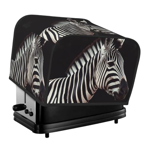 4 Scheiben Toaster Abdeckungen Gesteppte Brotbackmaschine Abdeckung Kleine Geräte Abdeckungen mit Griff Tier Zebra Toaster Staubschutz für Zuhause Tisch Küche Dekor von GDSHJKLW