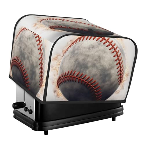 4 Scheiben Toaster Abdeckungen gesteppte Brotbackmaschine Abdeckung mit Griff Baseball Toaster Staubschutz für Zuhause Tisch Küche Dekor von GDSHJKLW