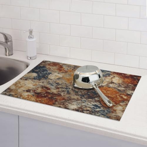 Abstrakte Abtropfmatten aus Granit für Küchentheke, saugfähige Mikrofaser, wendbar, waschbar, Abtropfgestell, 45,7 x 61 cm, leicht zu reinigen, für Zuhause, Küche, Esszimmer, Büro Abstrakte Abtropfmatten aus Granit für Küchentheke, saugfähige Mikrofaser, wendbar, waschbar, Abtropfgestell, 45,7 x 61 cm, leicht zu reinigen, für Zuhause, Küche, Esszimmer, Büro von GDSHJKLW